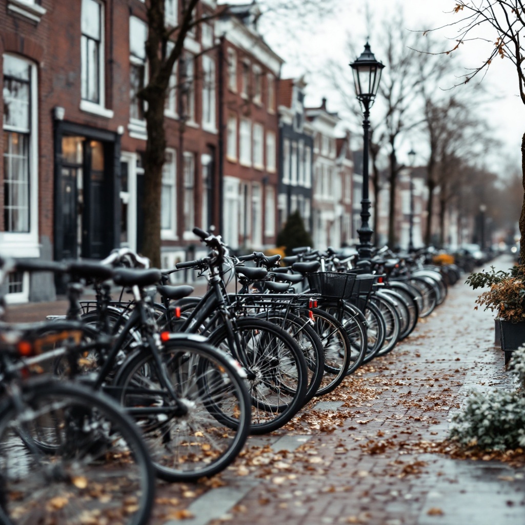 Sfeerbeeld: stadsvervoer en fietsen